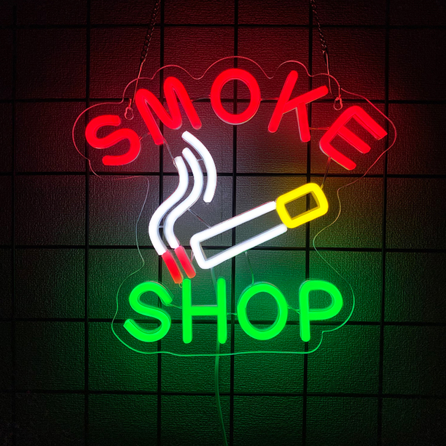 Smoking Neon Sign For Wall Dec - Vaping Shop 评论和价格