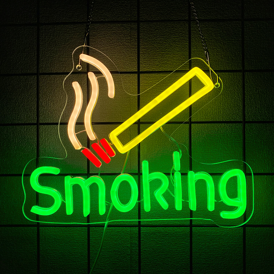 Smoking Neon Sign For Wall Dec - Vaping Shop 评论和价格