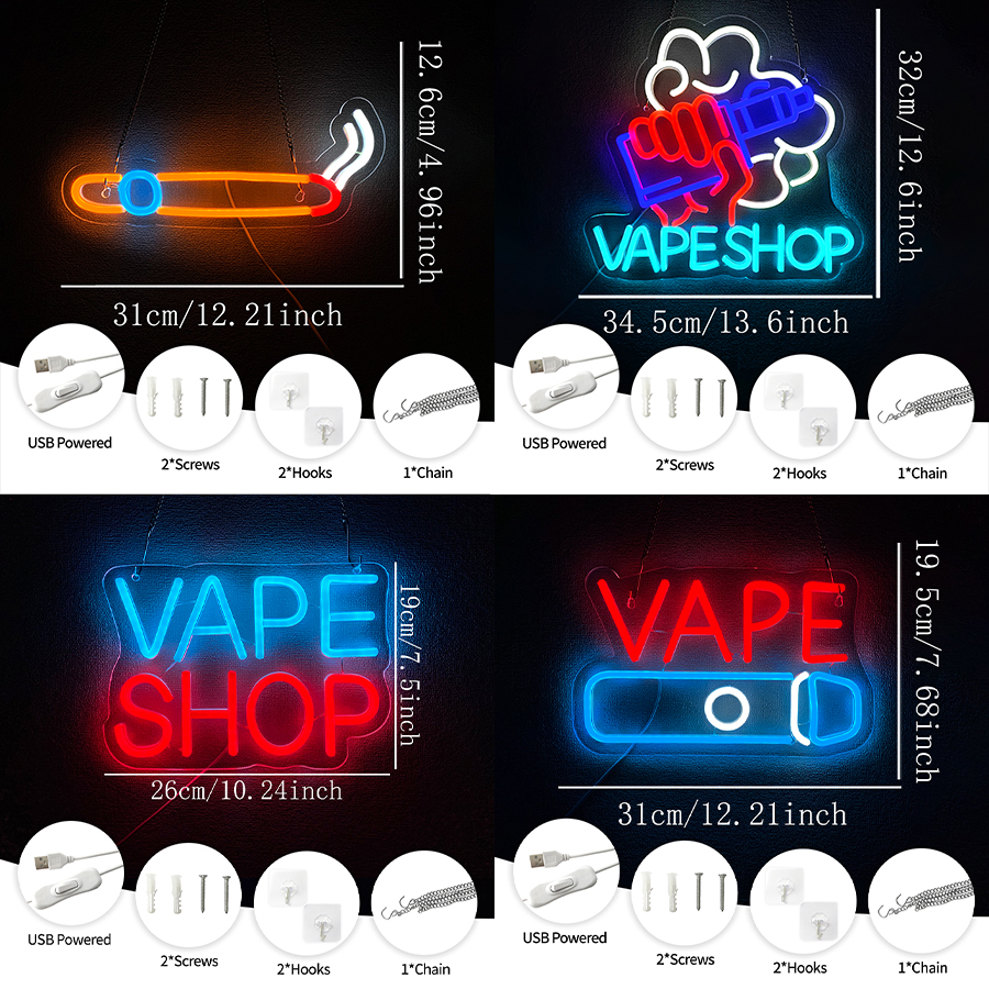 Smoke Series Neon Sign For Wal - Vaping Shop 评论和价格